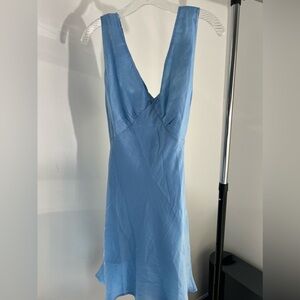 Audrey Vintage Slip Dress Blue Peppermayo